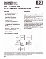 DataSheet IS62WV25616BLL pdf